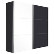 SKŘÍŇ S POSUVNÝMI DVEŘMI - bílá/barvy grafitu, Moderní, kov/dřevěný materiál (250/236/68cm) - HOM IN SKŘÍŇ S POSUVNÝMI DVEŘMI - bílá/barvy grafitu, Moderní, kov/dřevěný materiál (250/236/68cm) - HOM IN