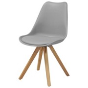 STUHL Buche Buchefarben, Grau - Buchefarben/Grau, MODERN, Holz/Kunststoff (48,5/82/54cm) - CARRYHOME STUHL Buche Buchefarben, Grau - Buchefarben/Grau, MODERN, Holz/Kunststoff (48,5/82/54cm) - CARRYHOME