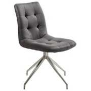 STUHL Edelstahl Dunkelgrau, Edelstahlfarben - Edelstahlfarben/Dunkelgrau, MODERN, Textil/Metall (61/87,5/46cm) - XORA STUHL Edelstahl Dunkelgrau, Edelstahlfarben - Edelstahlfarben/Dunkelgrau, MODERN, Textil/Metall (61/87,5/46cm) - XORA