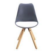 STUHL Grau, Weiß - Eichefarben/Weiß, ROMANTIK / LANDHAUS, Holz/Kunststoff (48,5/85/55cm) - XORA STUHL Grau, Weiß - Eichefarben/Weiß, ROMANTIK / LANDHAUS, Holz/Kunststoff (48,5/85/55cm) - XORA