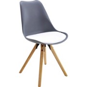 STUHL Grau, Weiß - Eichefarben/Weiß, ROMANTIK / LANDHAUS, Holz/Kunststoff (48,5/85/55cm) - XORA STUHL Grau, Weiß - Eichefarben/Weiß, ROMANTIK / LANDHAUS, Holz/Kunststoff (48,5/85/55cm) - XORA