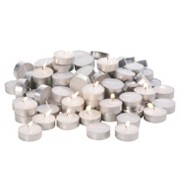 Teelicht-Set 100-teilig - Weiß, Metall (5cm) - BOXXX Teelicht-Set 100-teilig - Weiß, Metall (5cm) - BOXXX