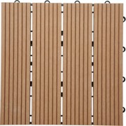 TERRASSENFLIESE WPC-FLIESE - Braun, KONVENTIONELL (30/30/2,4cm) - AMBIA GARDEN TERRASSENFLIESE WPC-FLIESE - Braun, KONVENTIONELL (30/30/2,4cm) - AMBIA GARDEN