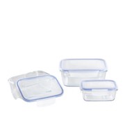 VORRATSDOSENSET 3-teilig - Blau/Klar, Glas - HOMEWARE VORRATSDOSENSET 3-teilig - Blau/Klar, Glas - HOMEWARE