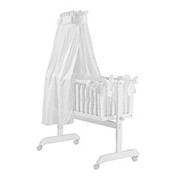 WIEGE - Weiß, ROMANTIK / LANDHAUS, Holz/Textil (105/61/88cm) - MY BABY LOU WIEGE - Weiß, ROMANTIK / LANDHAUS, Holz/Textil (105/61/88cm) - MY BABY LOU