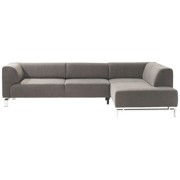 WOHNLANDSCHAFT Webstoff - Chromfarben/Dunkelbraun, MODERN, Textil/Metall (280/71/203cm) - DIETER KNOLL WOHNLANDSCHAFT Webstoff - Chromfarben/Dunkelbraun, MODERN, Textil/Metall (280/71/203cm) - DIETER KNOLL