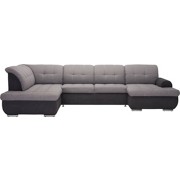 WOHNLANDSCHAFT LAURA -EXKLUSIV- - Dunkelgrau/Grau, MODERN, Textil/Metall (208/342/145cm) - XORA WOHNLANDSCHAFT LAURA -EXKLUSIV- - Dunkelgrau/Grau, MODERN, Textil/Metall (208/342/145cm) - XORA