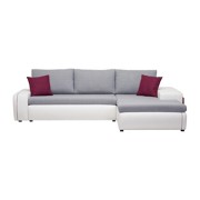 WOHNLANDSCHAFT in Grau, Lila, Weiß Textil - Lila/Schwarz, MODERN, Kunststoff/Textil (280/185cm) - CARRYHOME WOHNLANDSCHAFT in Grau, Lila, Weiß Textil - Lila/Schwarz, MODERN, Kunststoff/Textil (280/185cm) - CARRYHOME