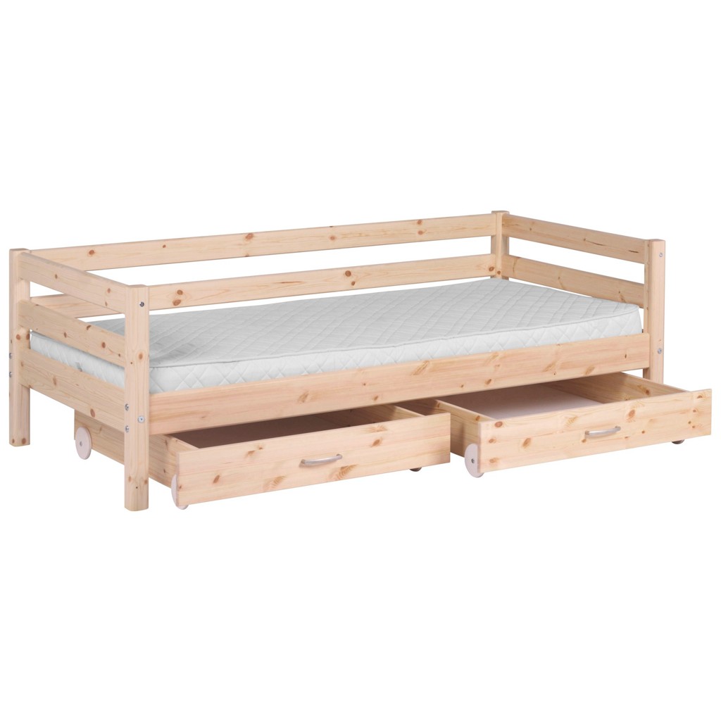 BETT 90 cm x 190 cm in Holz Kieferfarben NebeneingangstUr Holz 190 Cm ~ BETT 90 cm x 190 cm in Holz Kieferfarben
