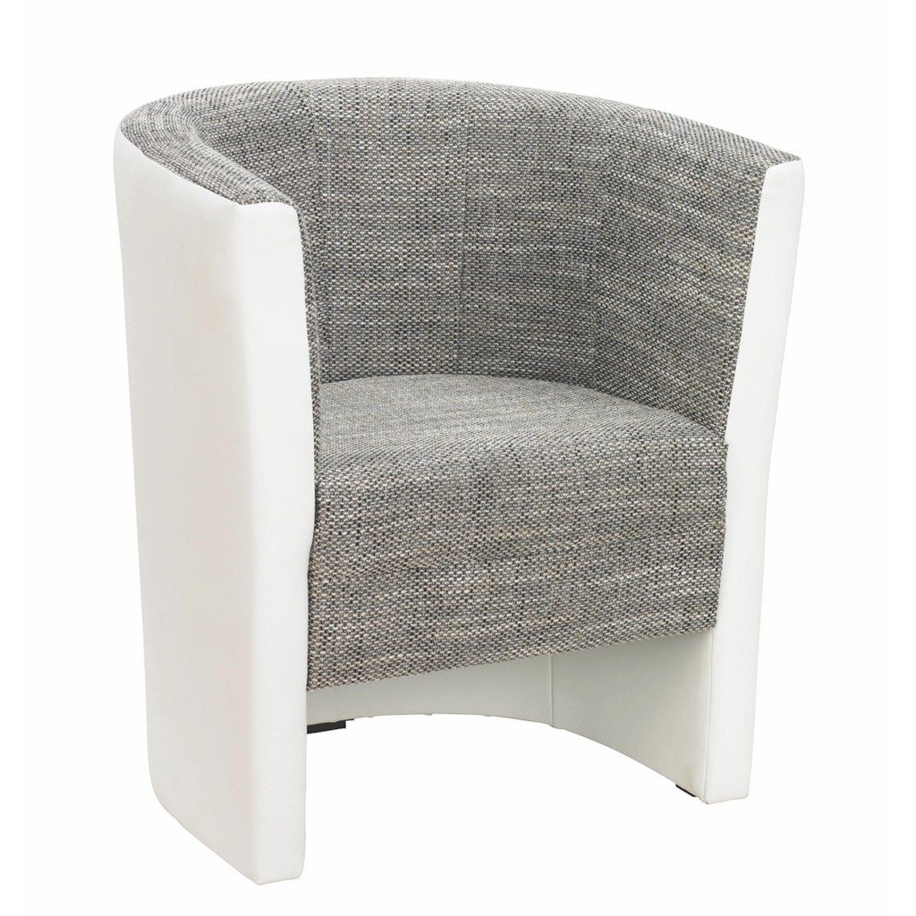 Sessel In Grau, Weiß Textil Sessel In Grau, Weiß Textil