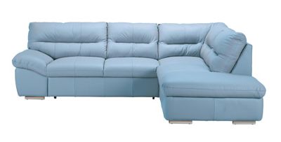 WELNOVA WOHNLANDSCHAFT Echtleder, Blau Sofas, Ecksofas günstiger kaufen